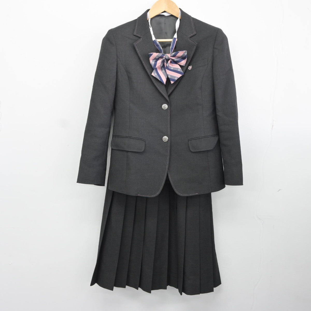 【中古】兵庫県 兵庫大学附属須磨ノ浦高等学校 女子制服 3点（ブレザー・スカート）sf034731