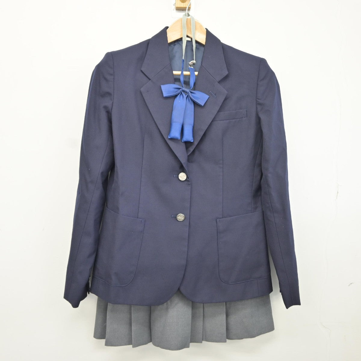 【中古】福岡県 有明工業高等専門学校 女子制服 3点（ブレザー・スカート）sf034733