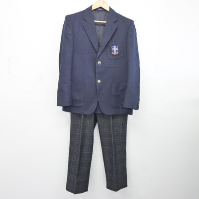 【中古】福島県 磐城農業高等学校 男子制服 2点（ブレザー・ズボン）sf034737