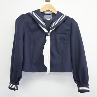 【中古】埼玉県 川口市立西中学校 女子制服 3点（セーラー服・ジャンパースカート）sf034738