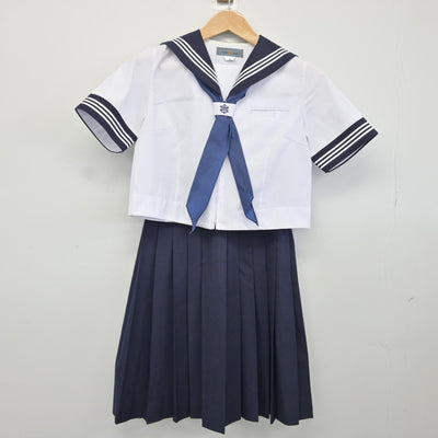 【中古】埼玉県 川口市立西中学校 女子制服 4点（セーラー服・スカート）sf034739