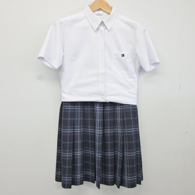 【中古】埼玉県 叡明高等学校 女子制服 2点（シャツ・スカート）sf034747