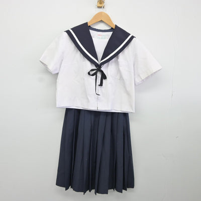 【中古】愛知県 楠中学校 女子制服 4点（セーラー服・スカート）sf034786