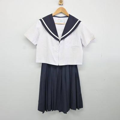 【中古】愛知県 楠中学校 女子制服 4点（セーラー服・スカート）sf034786