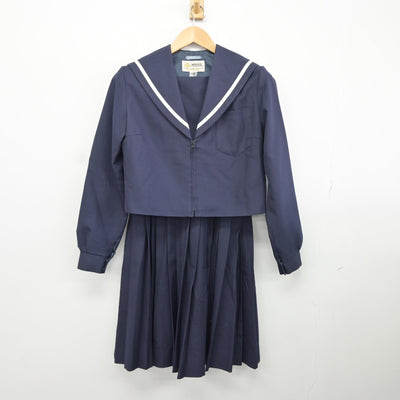 【中古】愛知県 楠中学校 女子制服 2点（セーラー服・スカート）sf034787