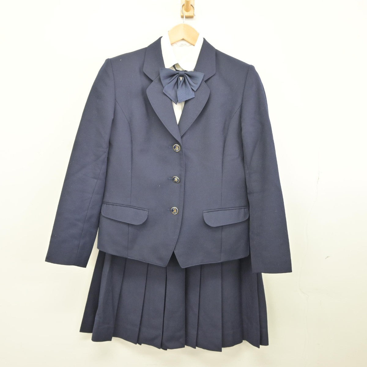 【中古】神奈川県 相模女子大学高等学校 女子制服 5点（ブレザー・シャツ・スカート）sf034792