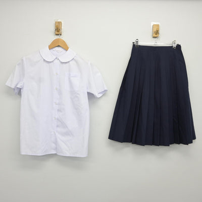 【中古】茨城県 取手第二中学校 女子制服 2点（シャツ・スカート）sf034821