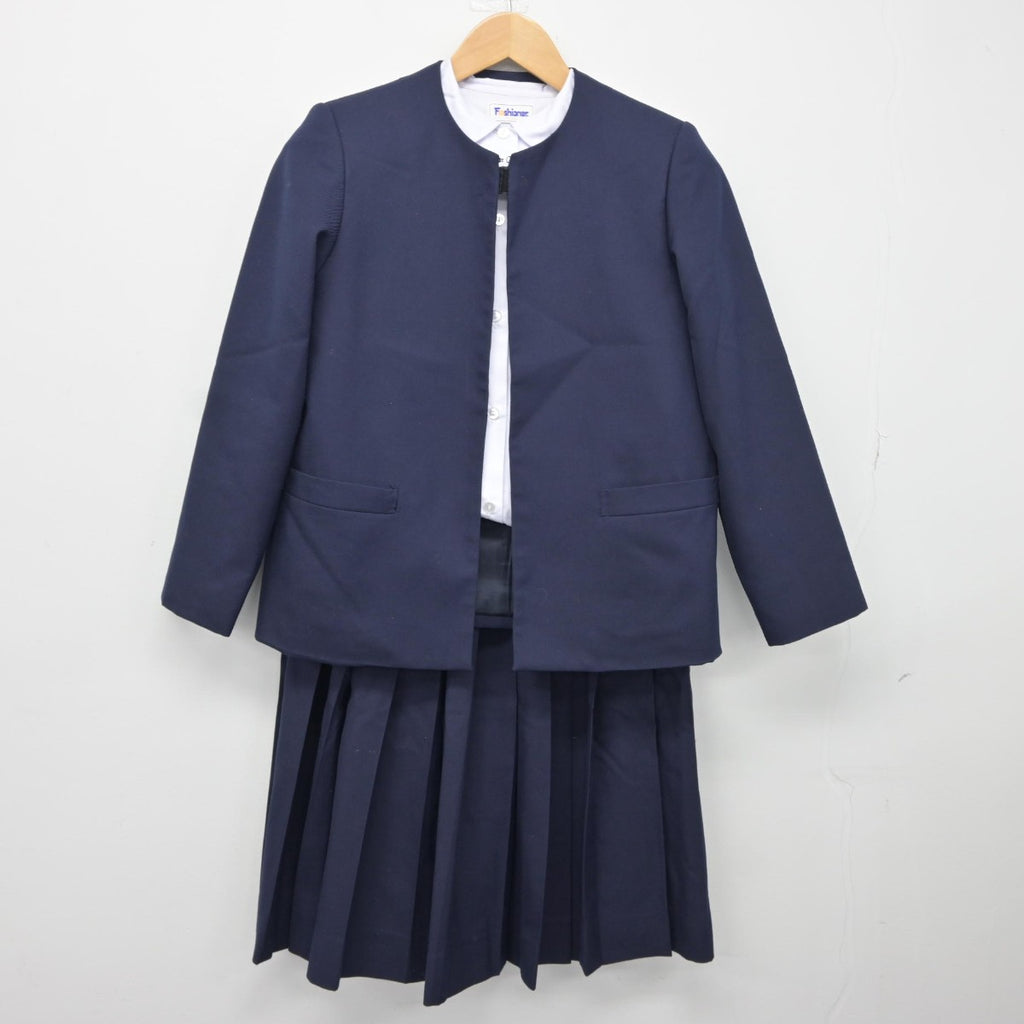 【中古】千葉県 千葉市立花園中学校 女子制服 4点（ブレザー・ニット・シャツ・スカート）sf034826 | 中古制服通販パレイド