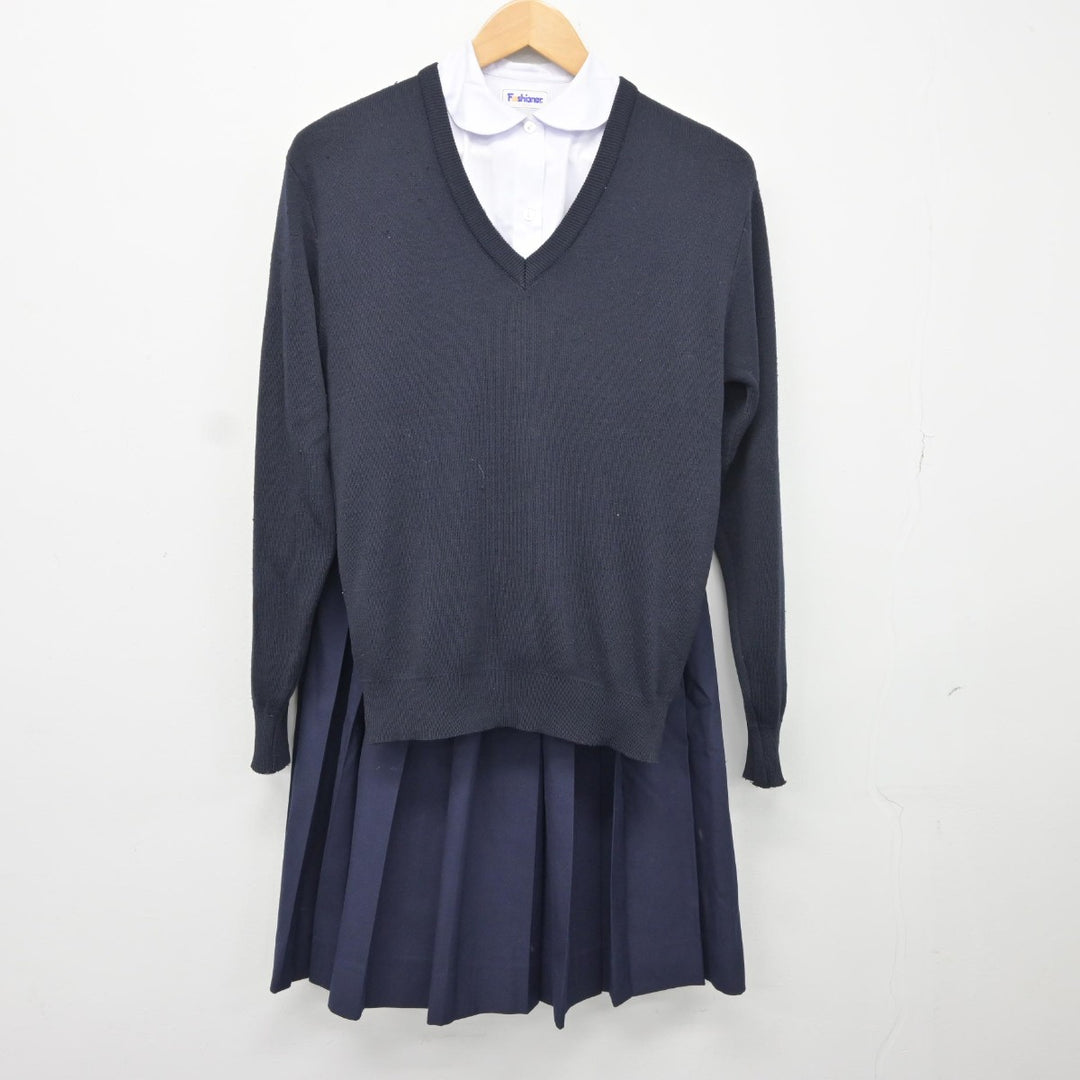 【中古】千葉県 千葉市立花園中学校 女子制服 4点（ブレザー・ニット・シャツ・スカート）sf034826 | 中古制服通販パレイド