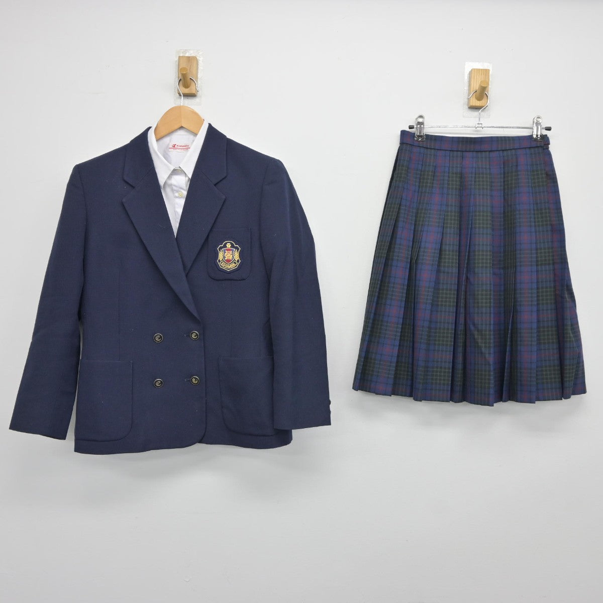 【中古】東京都 江戸川女子高等学校 女子制服 3点（ブレザー・シャツ・スカート）sf034836