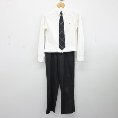 【中古】滋賀県 彦根総合高等学校 男子制服 5点（ブレザー・シャツ・ズボン）sf034846