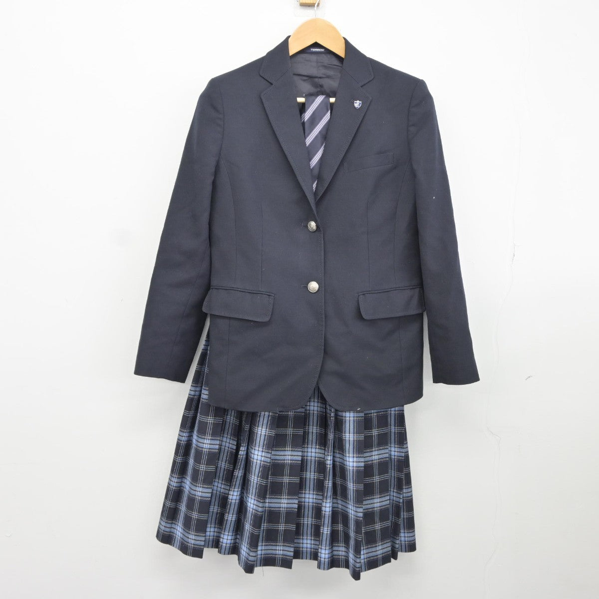 【中古】大阪府 大阪青凌中学校高等学校 女子制服 3点（ブレザー・スカート）sf034850