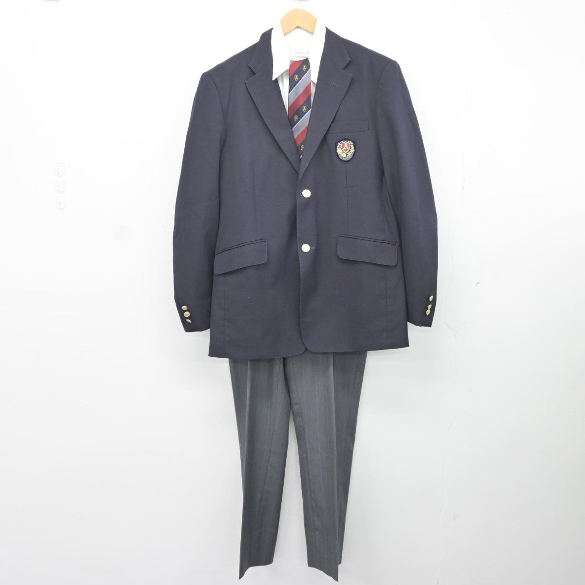 【中古】愛知県 愛知中学校愛知高等学校 男子制服 4点（ブレザー・シャツ・ズボン）sf034857