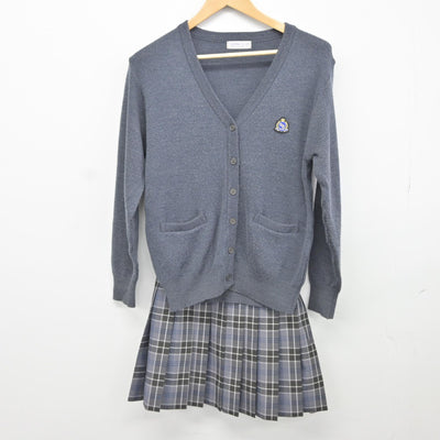 【中古】東京都 橘高等学校 女子制服 2点（ニット・スカート）sf034866