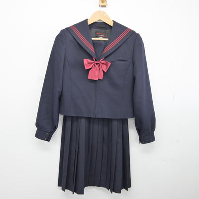 【中古】和歌山県 海南高等学校 女子制服 3点（セーラー服・スカート）sf034877