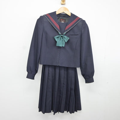 【中古】和歌山県 海南高等学校 女子制服 4点（セーラー服・スカート）sf034878