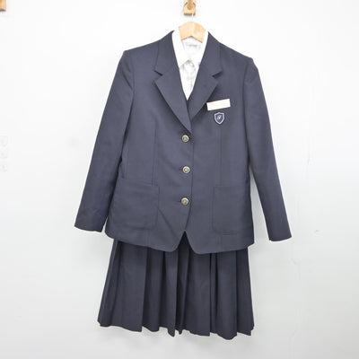 【中古】福岡県 二日市中学校 女子制服 4点（ブレザー・ベスト・シャツ・スカート）sf034880