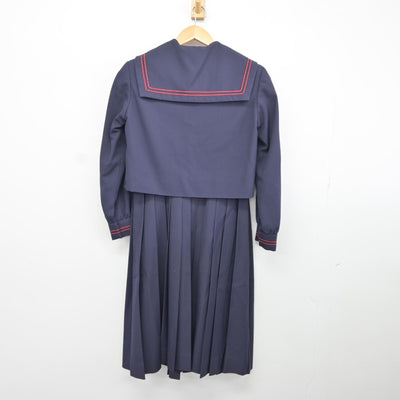 【中古】熊本県 熊本市立飽田中学校 女子制服 3点（セーラー服・ジャンパースカート）sf034891