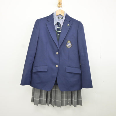 【中古】東京都 武蔵野大学高等学校 女子制服 6点（ブレザー・ベスト・シャツ・スカート）sf034898