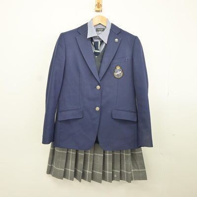 【中古】東京都 武蔵野大学高等学校 女子制服 6点（ブレザー・ベスト・シャツ・スカート）sf034899