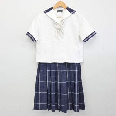 【中古】東京都 武蔵野大学高等学校 女子制服 3点（セーラー服・スカート）sf034904