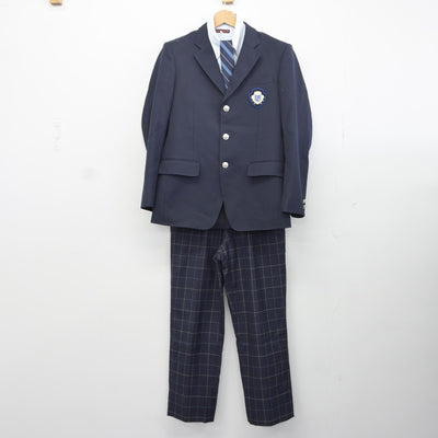 【中古】愛知県 日本福祉大学付属高等学校 男子制服 4点（ブレザー・シャツ・ズボン）sf034915