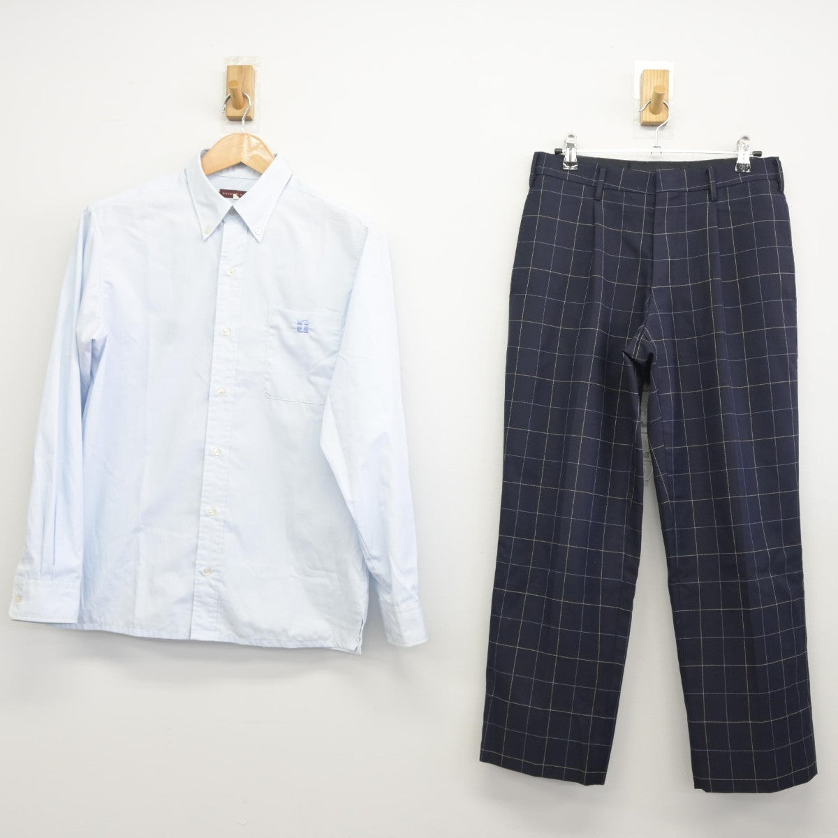 【中古】愛知県 日本福祉大学付属高等学校 男子制服 4点（ブレザー・シャツ・ズボン）sf034915