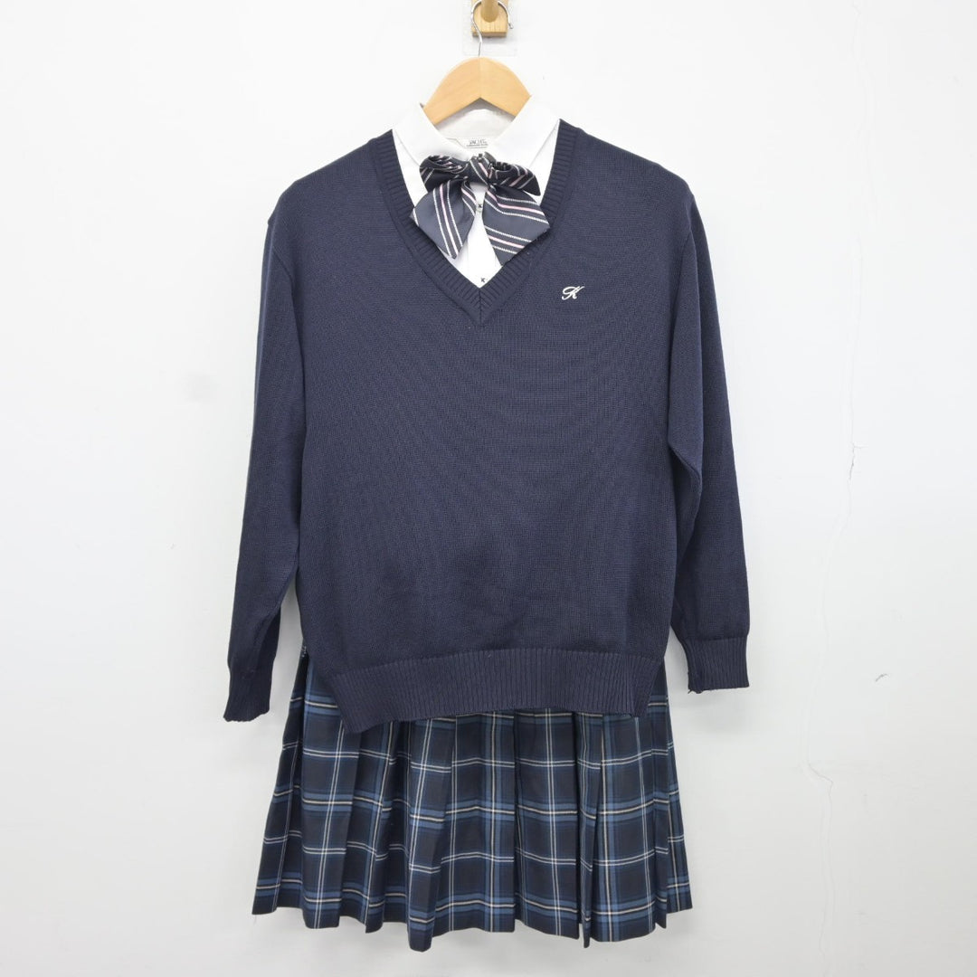 【中古】福岡県 古賀竟成館高等学校 女子制服 5点（ブレザー・シャツ・ニット・スカート）sf034935 | 中古制服通販パレイド