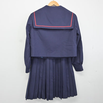 【中古】和歌山県 那賀高等学校 女子制服 5点（セーラー服・ニット・スカート）sf034972