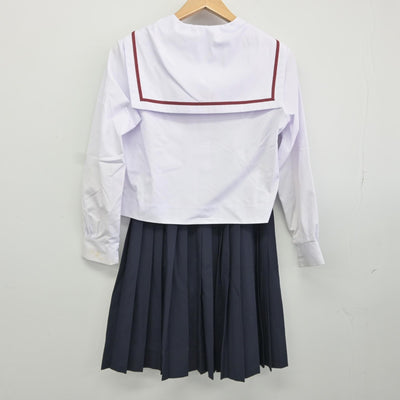 【中古】和歌山県 那賀高等学校 女子制服 2点（セーラー服・スカート）sf034974