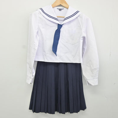 【中古】和歌山県 岩出第二中学校 女子制服 2点（セーラー服・スカート）sf034978