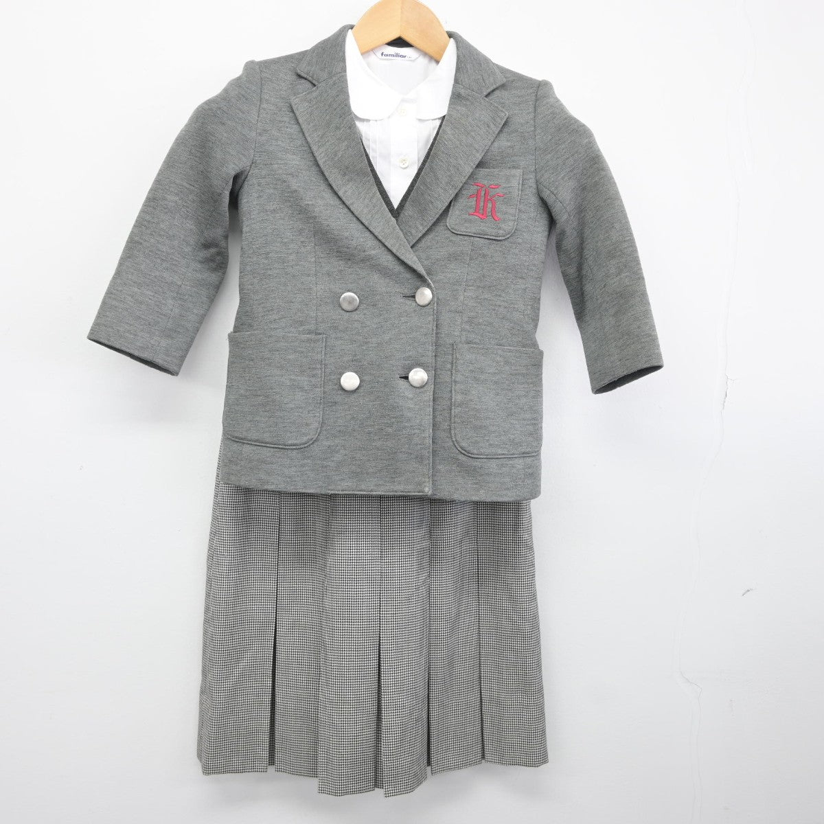 【中古】兵庫県 甲南学園甲南小学校 女子制服 4点（ブレザー・ニット・シャツ・スカート）sf034984