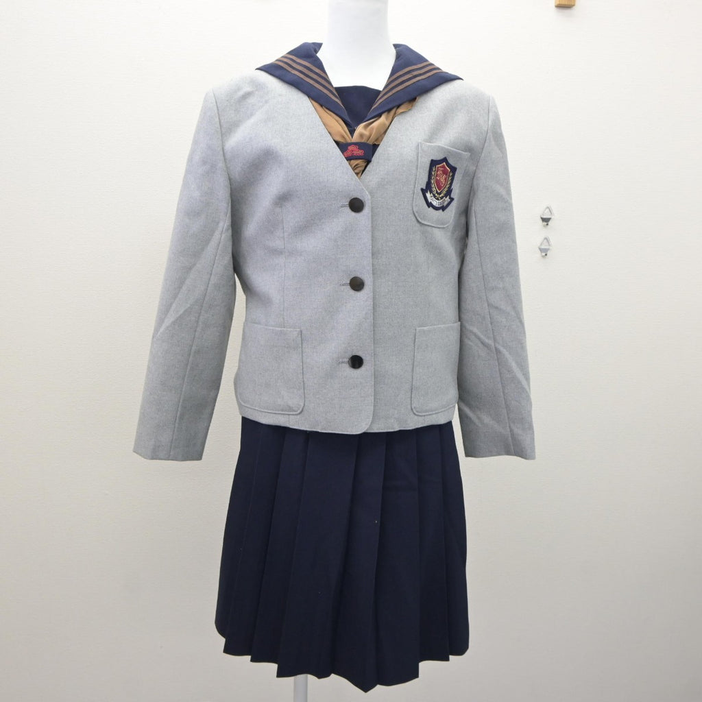 【中古】群馬県 関東学園大学付属高等学校 女子制服 4点（ブレザー・セーラー服・スカート）sf035021