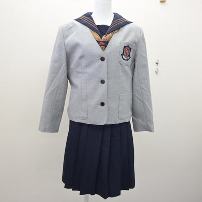 【中古】群馬県 関東学園大学付属高等学校 女子制服 4点（ブレザー・セーラー服・スカート）sf035021