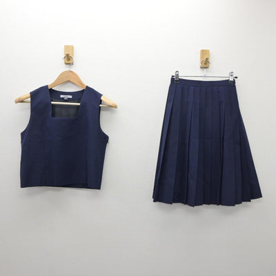 【中古】埼玉県 堀兼中学校 女子制服 2点（ベスト・スカート）sf035032