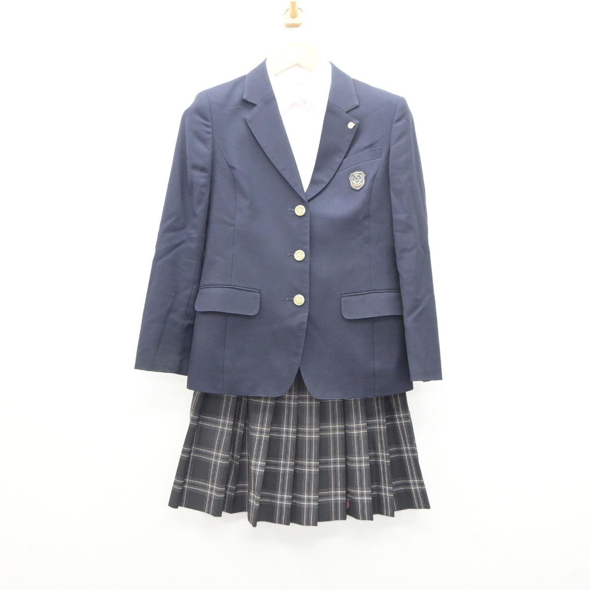 【中古】千葉県 二松學舎大学附属柏中学校高等学校 女子制服 3点（ブレザー・シャツ・スカート）sf035040