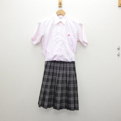 【中古】千葉県 二松學舎大学附属柏中学校高等学校 女子制服 4点（シャツ・シャツ・スカート）sf035041