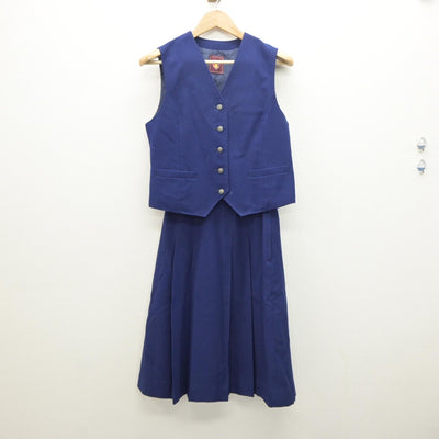 【中古】北海道 滝川市立明苑中学校 女子制服 4点（ブレザー・ベスト・スカート）sf035056