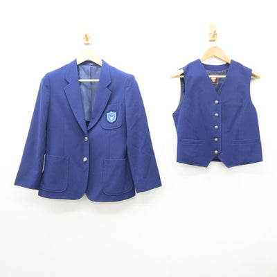 【中古】北海道 滝川市立明苑中学校 女子制服 4点（ブレザー・ベスト・スカート）sf035056