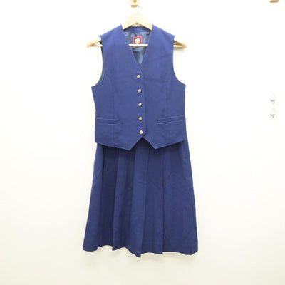 【中古】北海道 滝川市立明苑中学校 女子制服 4点（ブレザー・ベスト・スカート）sf035059