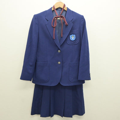 【中古】北海道 明苑中学校 女子制服 4点（ブレザー・ベスト・スカート）sf035060