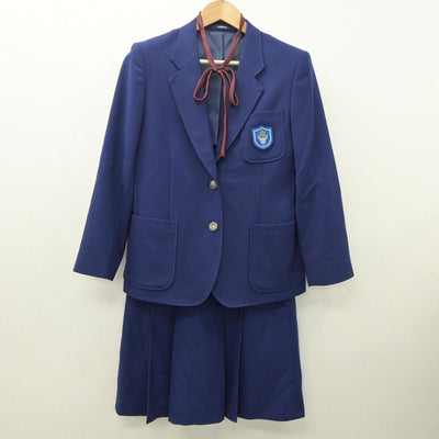 【中古】北海道 明苑中学校 女子制服 4点（ブレザー・ベスト・スカート）sf035061