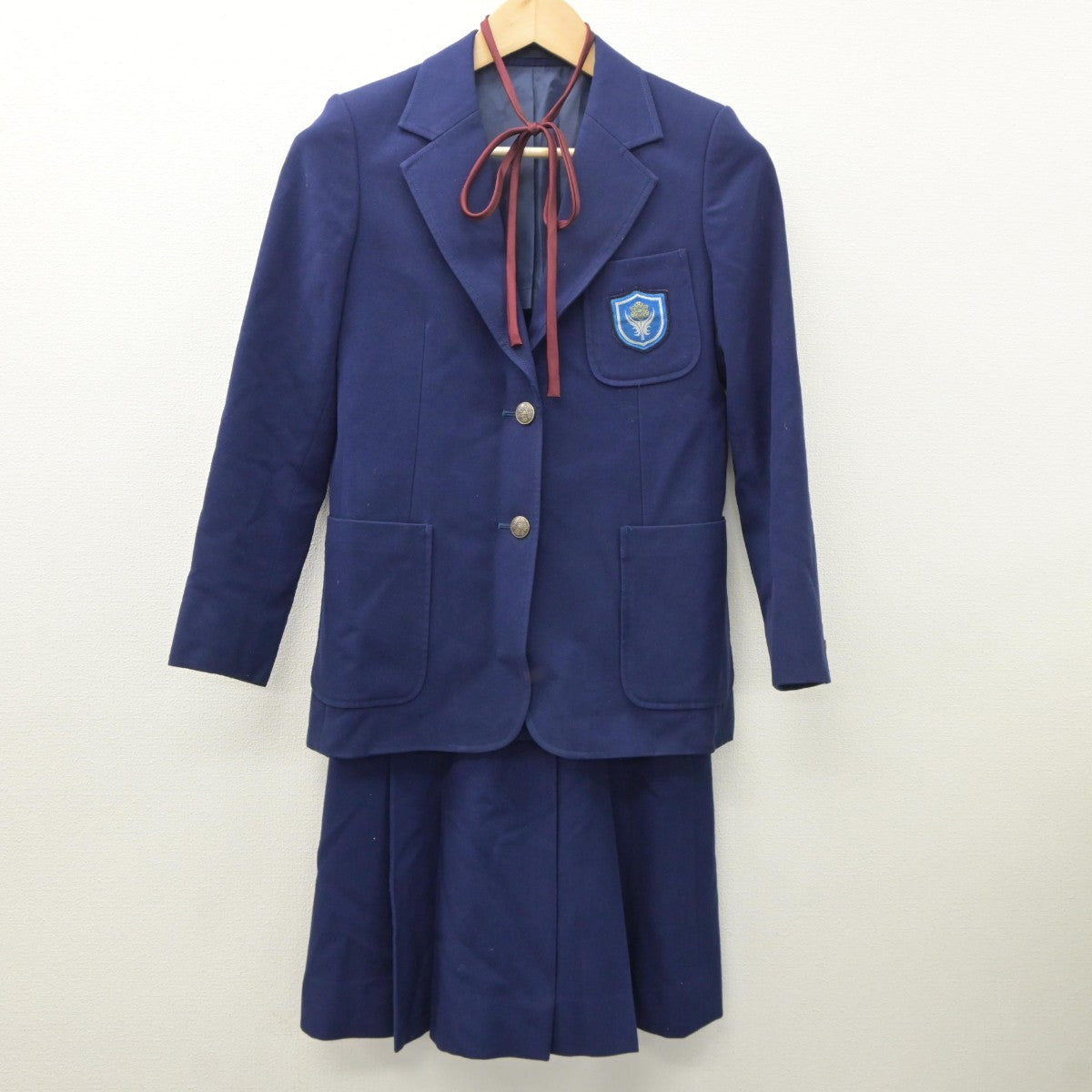 【中古】北海道 明苑中学校 女子制服 4点（ブレザー・ベスト・スカート）sf035062