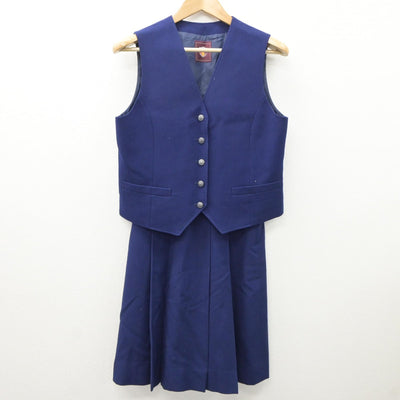 【中古】北海道 明苑中学校 女子制服 4点（ブレザー・ベスト・スカート）sf035062