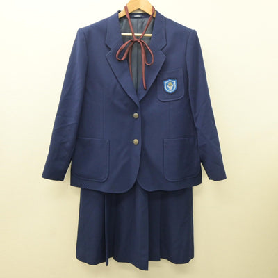 【中古】北海道 明苑中学校 女子制服 4点（ブレザー・ベスト・スカート）sf035063