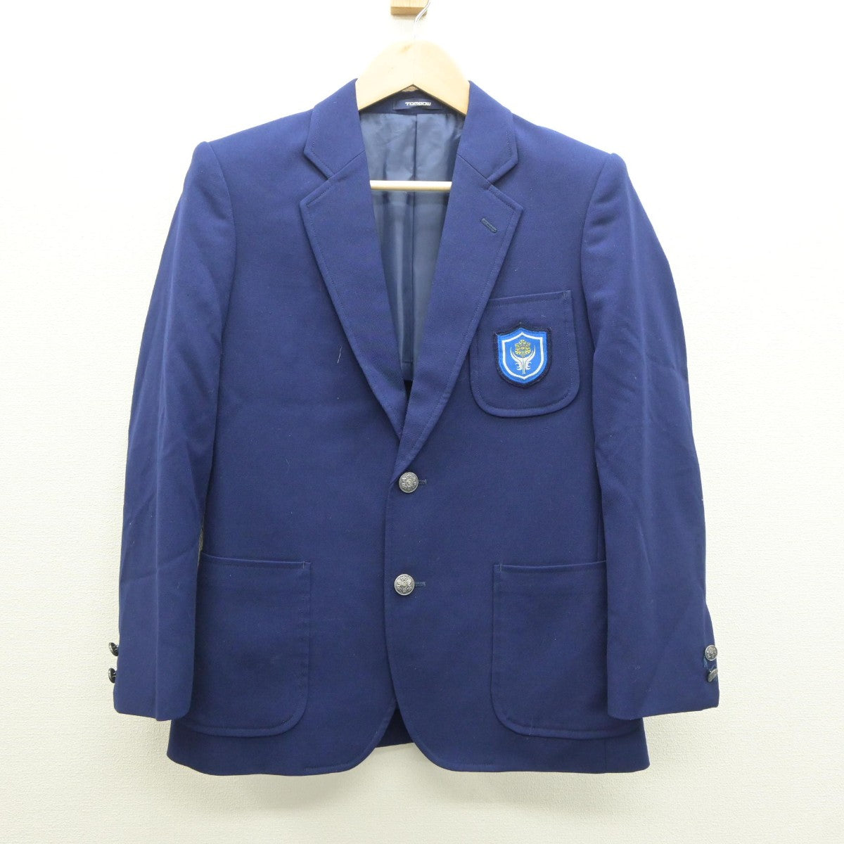 【中古】北海道 明苑中学校 男子制服 3点（ブレザー・ズボン）sf035069