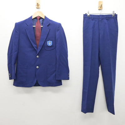 【中古】北海道 明苑中学校 男子制服 3点（ブレザー・ズボン）sf035071