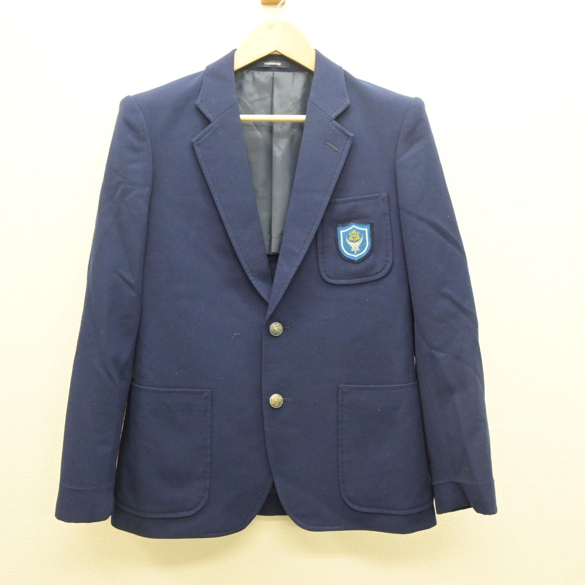 【中古】北海道 明苑中学校 男子制服 3点（ブレザー・ズボン）sf035073