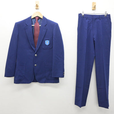 【中古】北海道 明苑中学校 男子制服 3点（ブレザー・ズボン）sf035075