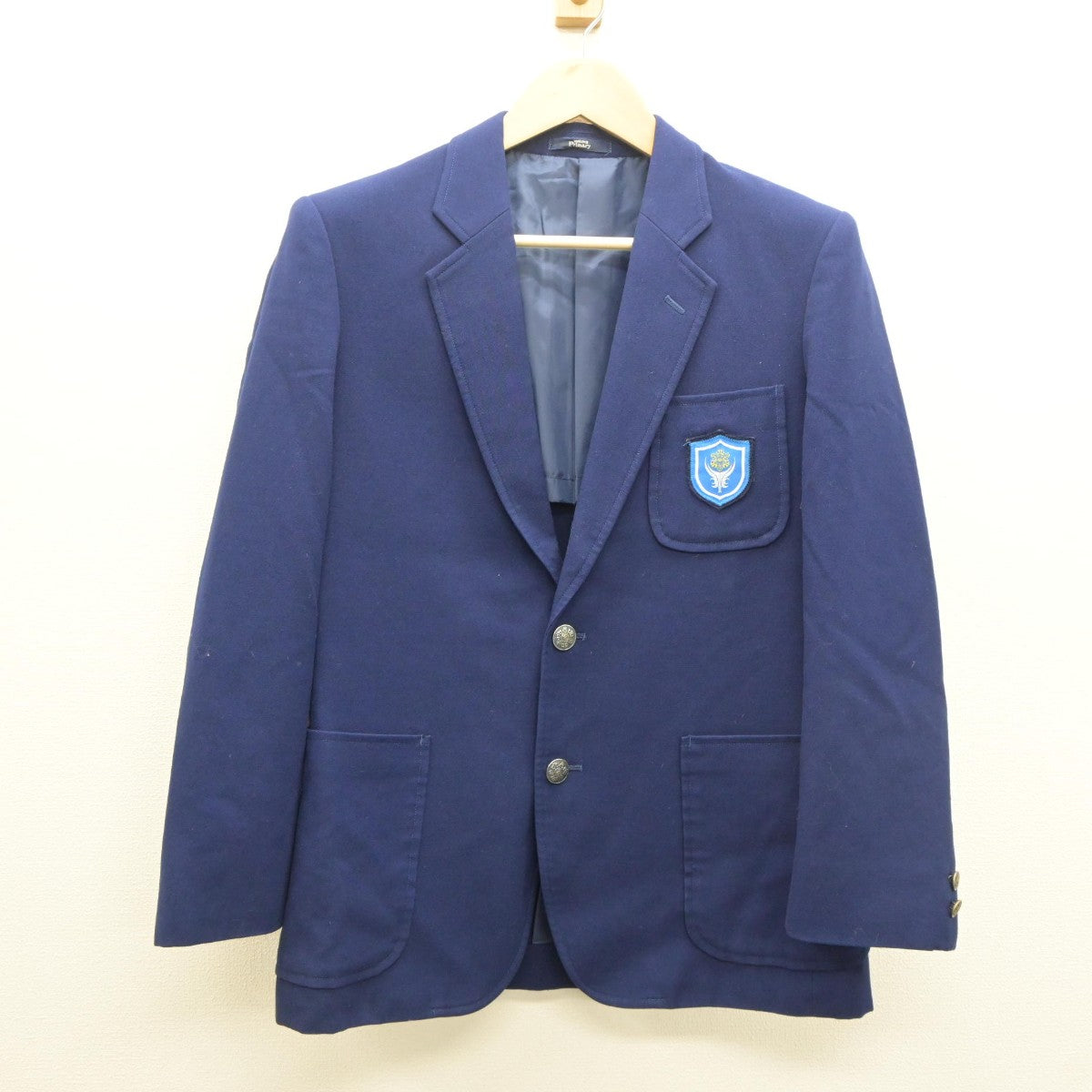 【中古】北海道 明苑中学校 男子制服 3点（ブレザー・ズボン）sf035075